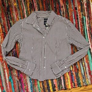 GAP Maroon and White Striped Shirt